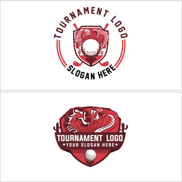 Badge golf sport tournament logo design