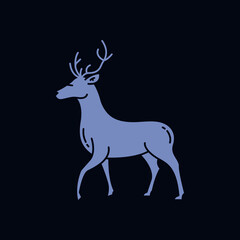 Deer Vector illustration, solid icon