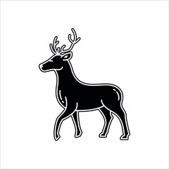 Deer Silhouette Vector illustration, shape icon