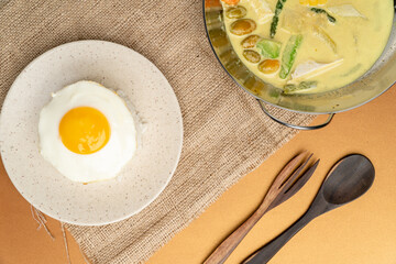 Sayur lodeh  is an Indonesian vegetable soup prepared from vegetables in coconut milk popular in Indonesia. The origin of the dish can be traced to the Javanese people's tradition of Java.