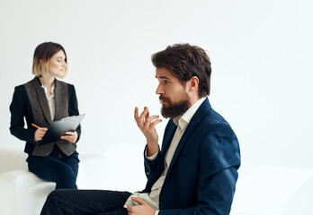 business men and women work colleagues communication team