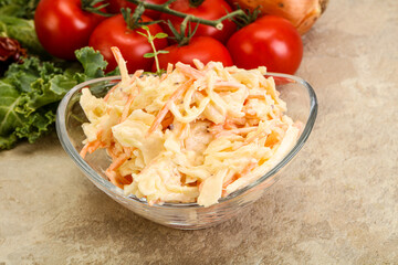 Vegetarian Cole slaw salad with cabbage