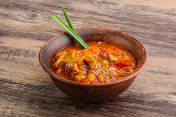 Meat goulash with vegetables