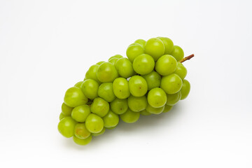  Fresh Green grape isolated on white Shine Muscat Grape