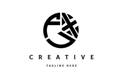 FXU creative circle three letter logo