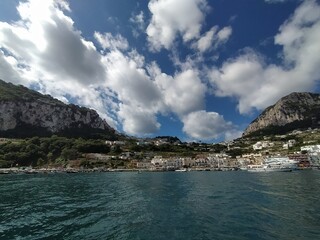 View of Ischia Island in Naples, Italy