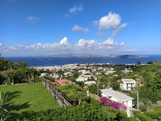 Fototapeta na wymiar View of Ischia Island in Naples, Italy
