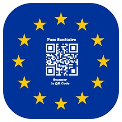 Pass sanitaire sur un drapeau européen
