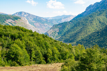 Peaceful mountain landscape. Albanian nature