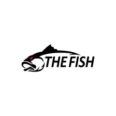 bass fish icons isolated on white background. Design element for logo, label, emblem, sign, brand mark. Vector illustration