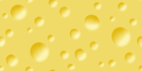 Seamless realistic yellow cheese pattern vector illustration