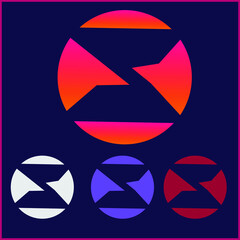 set of unique Z Letter Logo concept.multicolor Creative Minimal design template.Graphic Alphabet Symbol for Corporate Business Identity. Creative Vector element