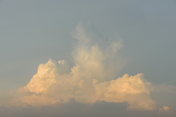 Cloudy sunset evening