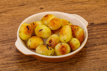 Roasted baby potato in the bowl