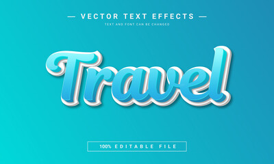 Travel 3d Editable text effect template