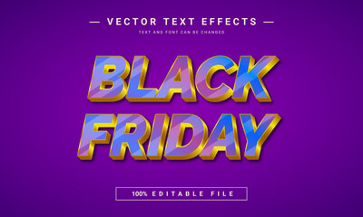 Black Friday 3d Editable text effect template