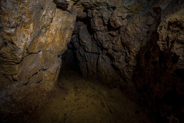 An old abandoned mining facility an ore mine adit system