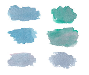 Stains of watercolor paint. Hand drawn textured palette for your card, invitation, clothing, banner design.