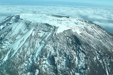 Papier Peint photo autocollant Kilimandjaro flights on a light aircraft in Africa. walk over kilimanjaro. airplane view