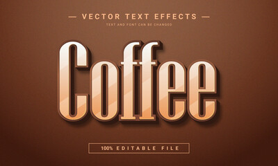  Coffee 3d Editable text effect template
