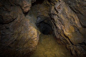 An old abandoned mining facility an ore mine adit system