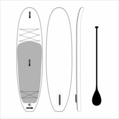 Paddle boat design template. Boat vector illustration. Paddle boat isolated on white.