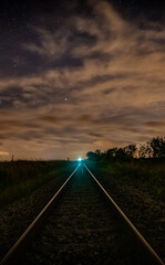 railway in the sunset