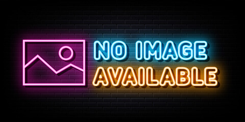 No Image Available Neon Sign Vector. Design Template Neon Style