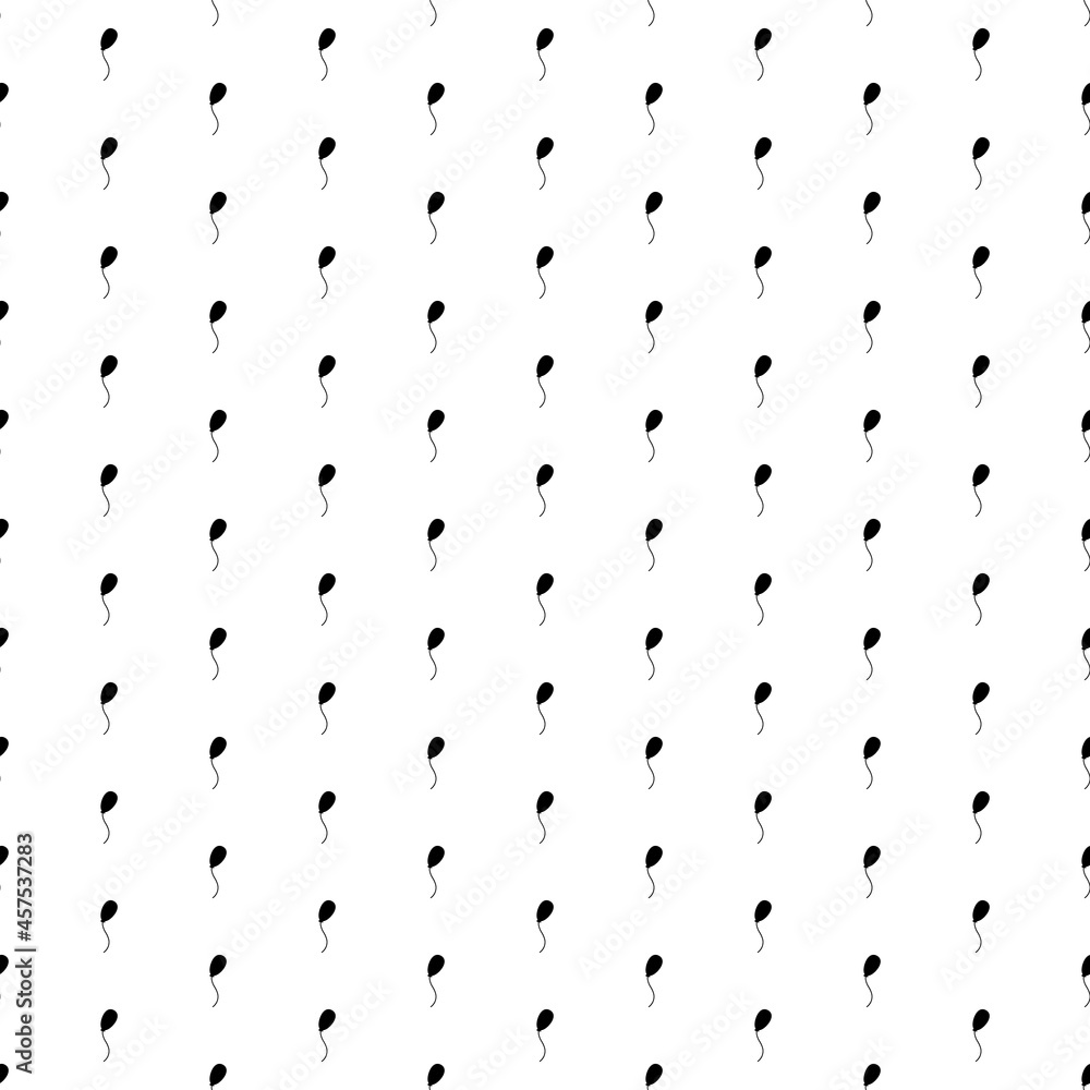 Poster square seamless background pattern from black balloon symbols. the pattern is evenly filled. vector 