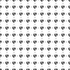 Square seamless background pattern from black mom with baby symbols are different sizes and opacity. The pattern is evenly filled. Vector illustration on white background