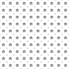 Square seamless background pattern from geometric shapes are different sizes and opacity. The pattern is evenly filled with big black baby mobiles. Vector illustration on white background