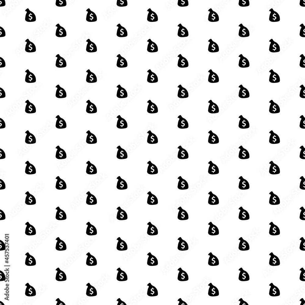 Poster square seamless background pattern from geometric shapes. the pattern is evenly filled with big blac