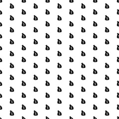 Square seamless background pattern from geometric shapes. The pattern is evenly filled with big black bag of money symbols. Vector illustration on white background