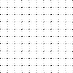 Square seamless background pattern from geometric shapes are different sizes and opacity. The pattern is evenly filled with small black camera symbols. Vector illustration on white background