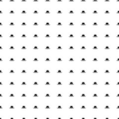 Square seamless background pattern from black sunrise at sea symbols. The pattern is evenly filled. Vector illustration on white background