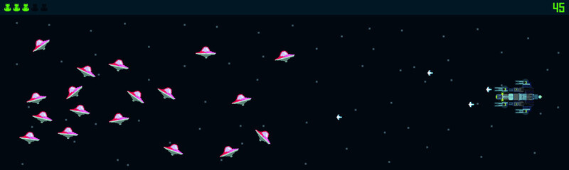 Pixel arcade space games panarama shooting background map vector graphic design illustration. 16 bit, 8 bit. Vector © Евгений Соловьев