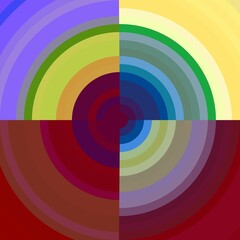 Obraz premium Colorful rainbow texture, round, abstract background with rainbow