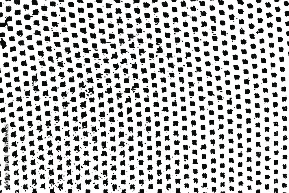 Aufkleber Grunge texture of an uneven rough surface with small squares, dots. Rough background. A simple background with small particles. Vector illustration. Overlay template.