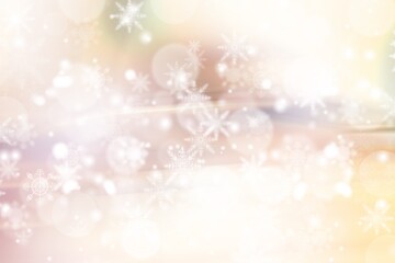 Fototapeta na wymiar Brown colorful abstract background. white bokeh snowflakes blurred beautiful shiny lights. use for Merry Christmas, happy new year wallpaper backdrop and your product.