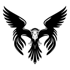 Abstract Eagle Silhouette on white background