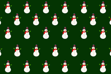  background with snowmen, christmas seamless pattern