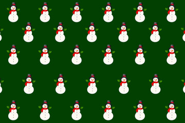  background with snowmen, christmas seamless pattern