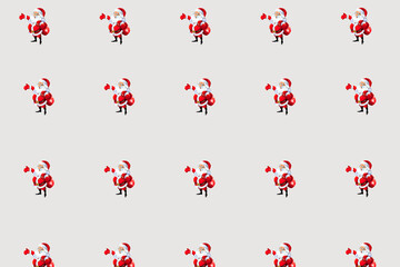 many santa claus, background with santa claus