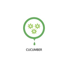 Cucumber icon logo vector