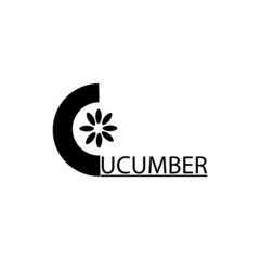 Cucumber icon logo vector