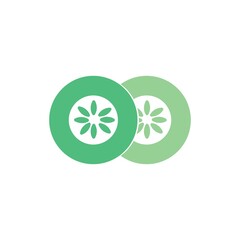 Cucumber icon logo vector
