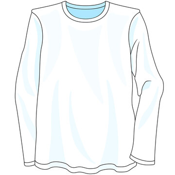 white long sleeve shirt clip art preview