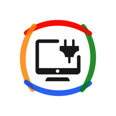 Plug Computer - Sticker