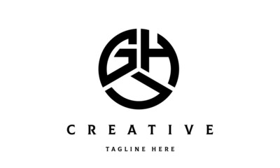 GHU creative circle three letter logo