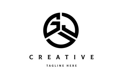 GJU creative circle three letter logo